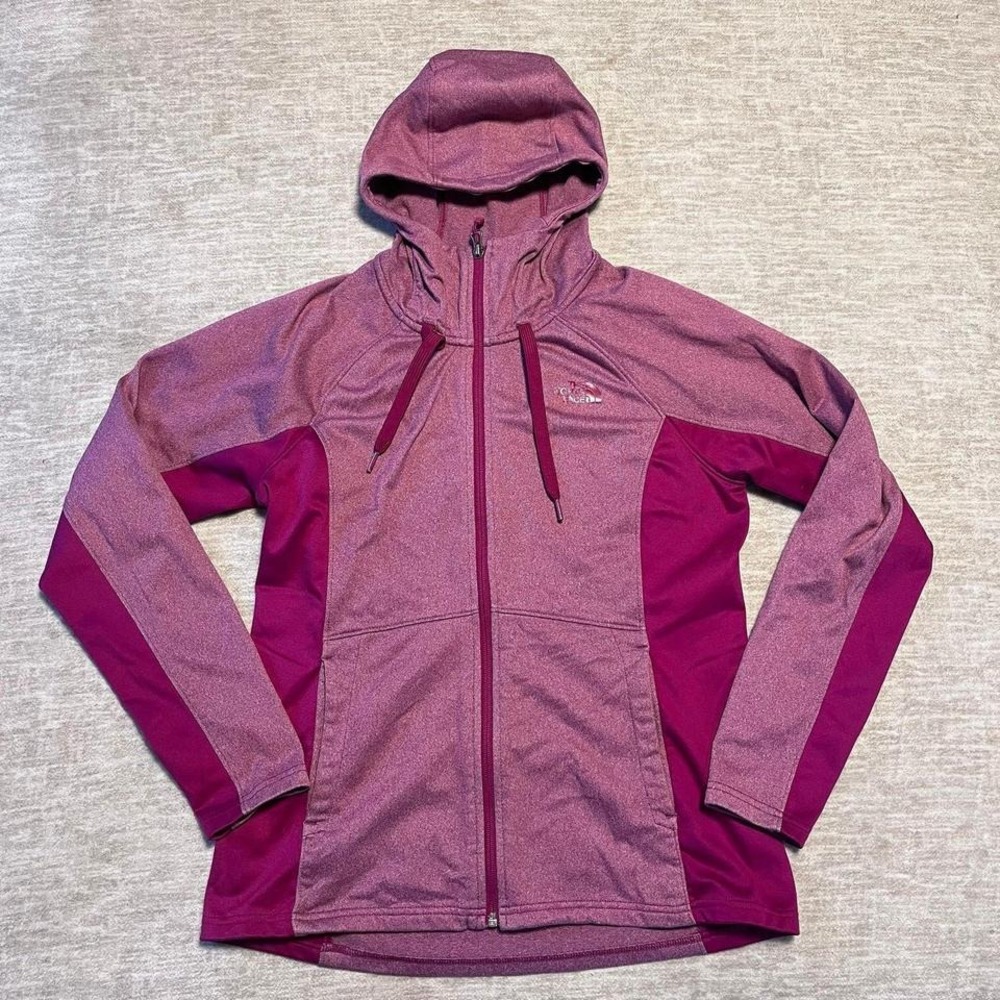The North Face Women's Large Pink Full Zip Hooded Jacket Outdoor Activewear